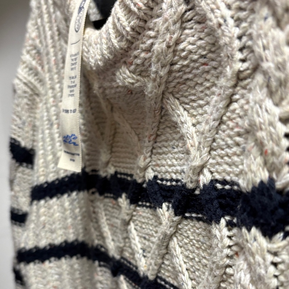 Scotch & Soda Beige and Black Cable Knit Sweater - Picture 9 of 9